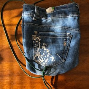 Handmade denim purse